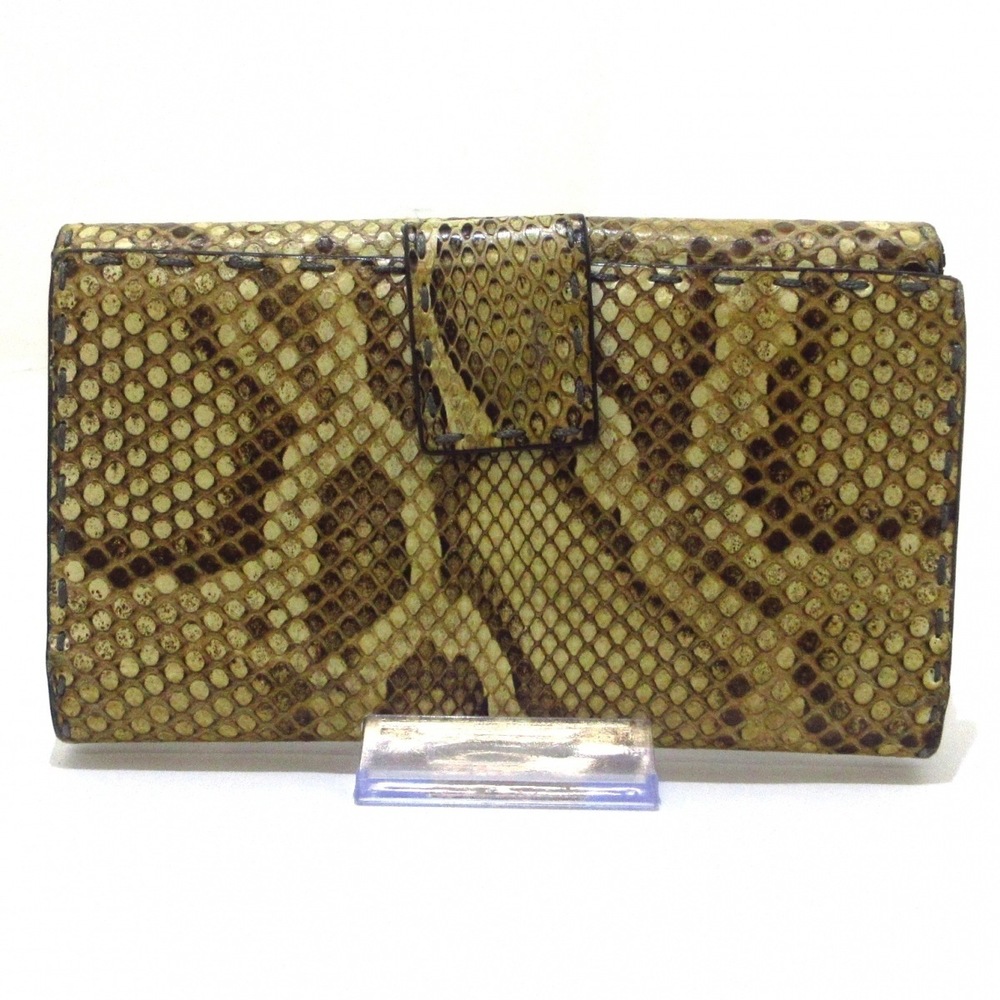 Fendi Long Wallet Python Beige Brown - image 2